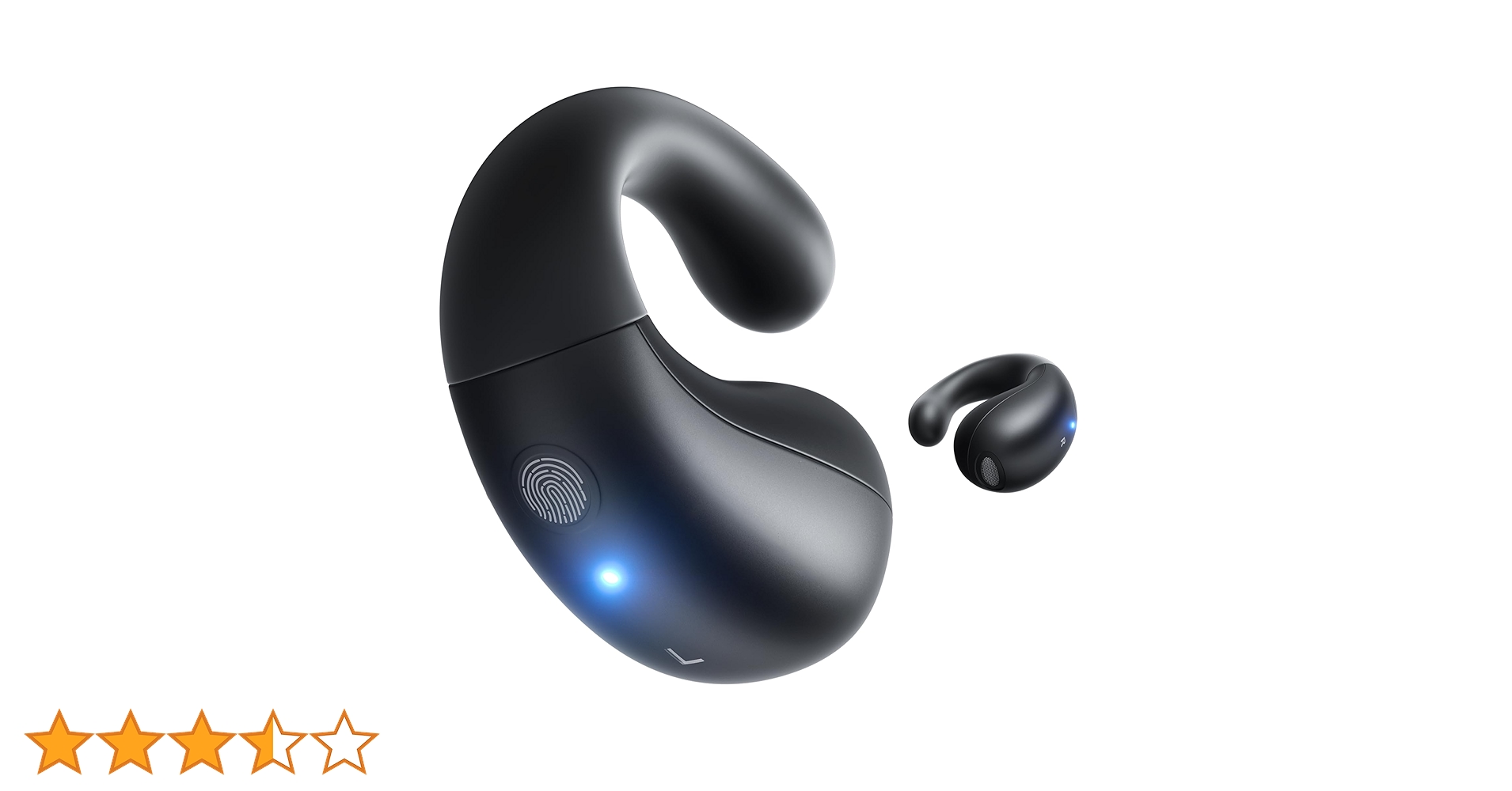 「ながら聴きイヤホン」ワイヤレスイヤホン イヤーカフ型 黒 楽天市場】骨伝導 イヤホン ワイヤレスイヤホン イヤーカフ